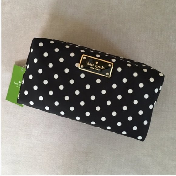 Kate Spade Blake Avenue Diamond Dot Medium Davie cosmetic makeup bag nwt - Picture 4 of 5